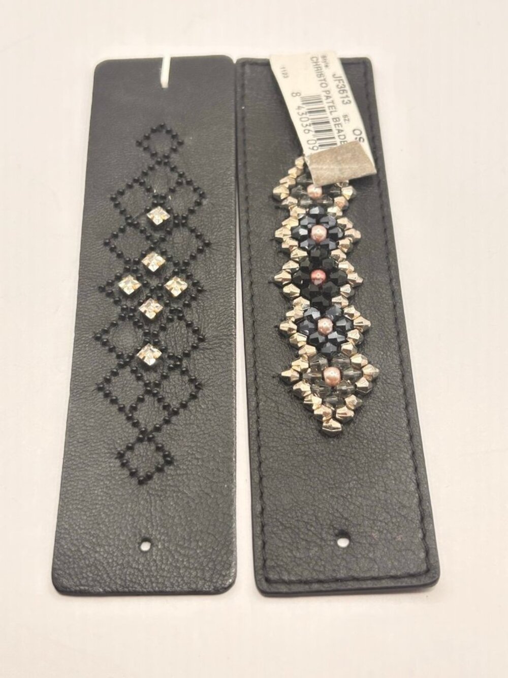 Brighton Lot of 2 christo wide straps bands with beads NWT  #33